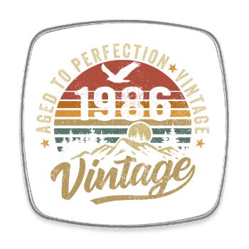 Jahrgang 1986 geboren Legende Geburtstag Geschenk - Viereckiger Kühlschrankmagnet - Weiß - Vorne