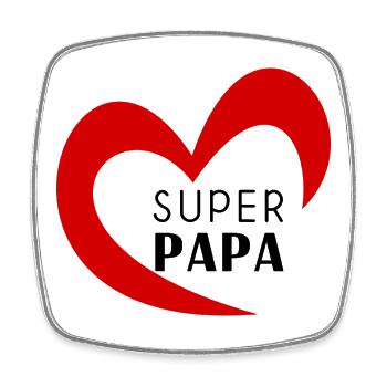 DAD. FATHER'S DAY. HAPPY FATHER'S DAY. HAPPY BIRTHDAY. - Square fridge magnet - white - Front