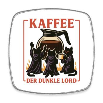Kaffee Der Dunkle Lord - Viereckiger Kühlschrankmagnet - Weiß - Vorne