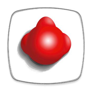 Funny Clown Nose - Square fridge magnet - white - Front