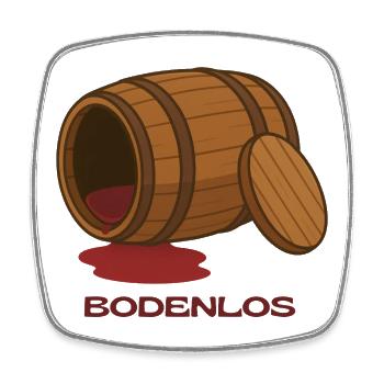 BODENLOS - Viereckiger Kühlschrankmagnet - Weiß - Vorne