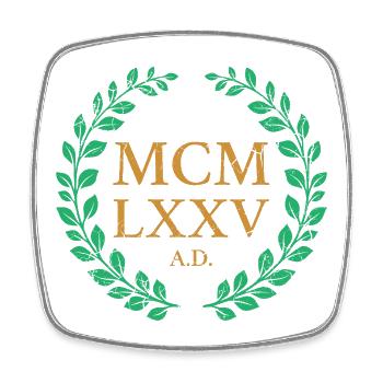 MCMLXXV - 1975 - Square fridge magnet - white - Front