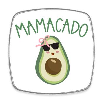 Mamacado Avocado Style - Square fridge magnet - white - Front