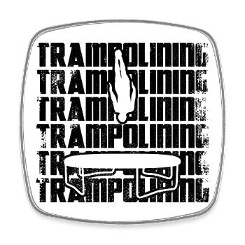 Trampoline operator - Square fridge magnet - white - Front