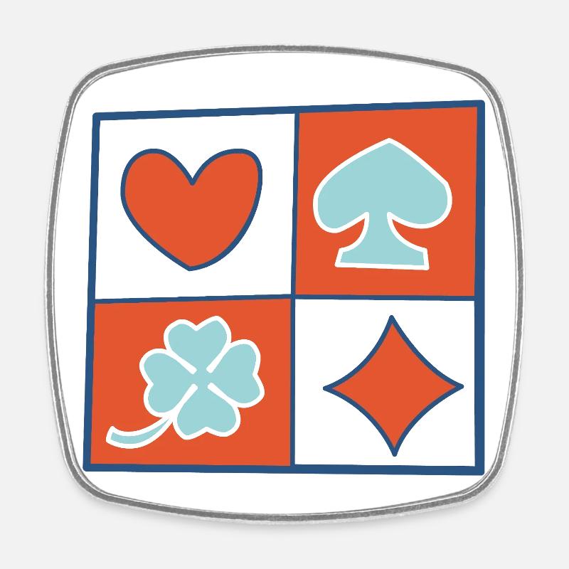 Checkerboard 2 von helfspawn - Viereckiger Kühlschrankmagnet - Weiß