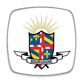 Weinrot - Viereckiger Kühlschrankmagnet - Weiß - Vorne
