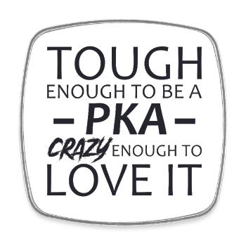 PKA Crazy Apotheke - Viereckiger Kühlschrankmagnet - Weiß - Vorne
