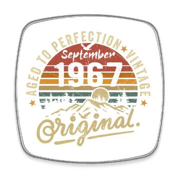 september 1967 anniversary september 1967 september - Square fridge magnet - white - Front