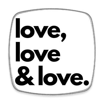 Love Tote Bag Studenten-Kit - Viereckiger Kühlschrankmagnet - Weiß - Vorne