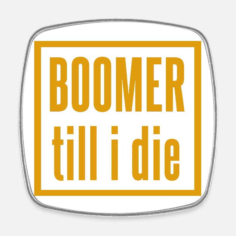 Conception de slogan Vintage Boomer - Magnet carré - blanc