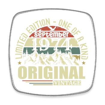 Anniversaire Septembre 1974 Edition Limitée Légende - Magnet carré - blanc - Devant