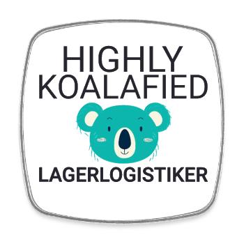 Warehouse logistics company Koalafied - Square fridge magnet - white - Front
