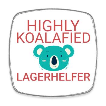 Warehouse Assistant Koalafied - Square fridge magnet - white - Front