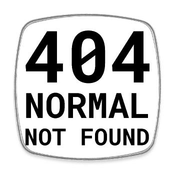 404 Normal Not Found - Chemise drôle de nerd erreur - Magnet carré - blanc - Devant
