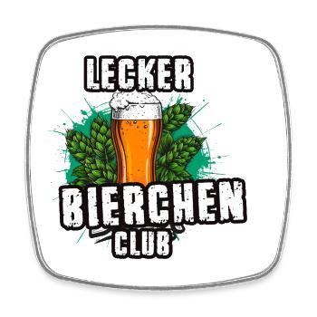 graffiti ,illustration ,lecker bierchen, club - Viereckiger Kühlschrankmagnet - Weiß - Vorne