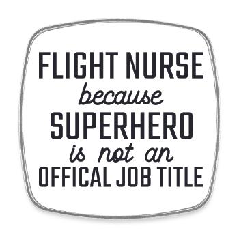Flight Nurse Superhero Luftrettung - Viereckiger Kühlschrankmagnet - Weiß - Vorne
