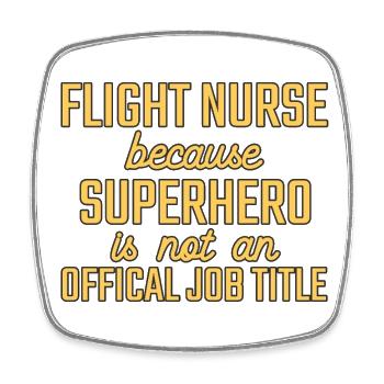 Flight Nurse Superhero Luftrettung - Viereckiger Kühlschrankmagnet - Weiß - Vorne