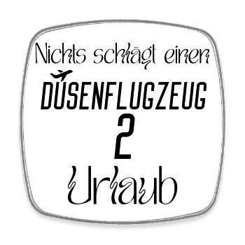 Nichts schlägt einen Düsenflugzeug 2 Urlaub - Viereckiger Kühlschrankmagnet - Weiß - Vorne