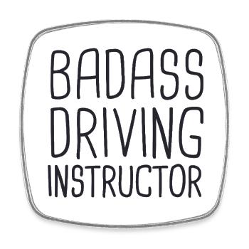 Driving Instructor Badass Drive Tutor - Viereckiger Kühlschrankmagnet - Weiß - Vorne