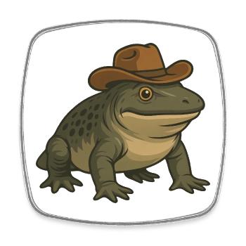 Urzeitliches Amphibium Cartoon Texas Evolution  - Viereckiger Kühlschrankmagnet - Weiß - Vorne
