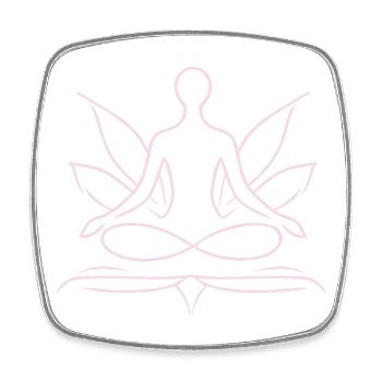 Serene Lotus Meditation Design - Square fridge magnet - white - Front