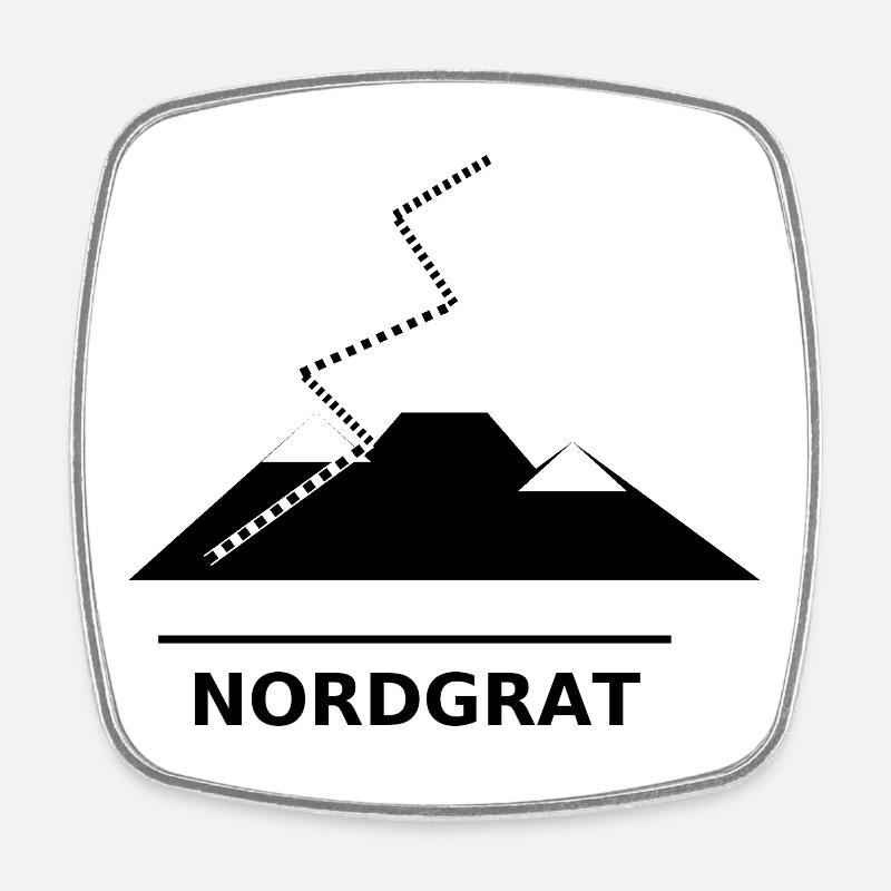 NORDGRAT - Viereckiger Kühlschrankmagnet - Weiß