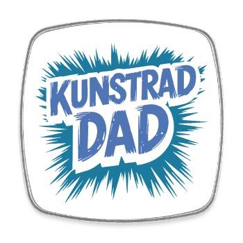 Kunstrad, Kunstradfahren, Hallenradsport, Dad - Viereckiger Kühlschrankmagnet - Weiß - Vorne