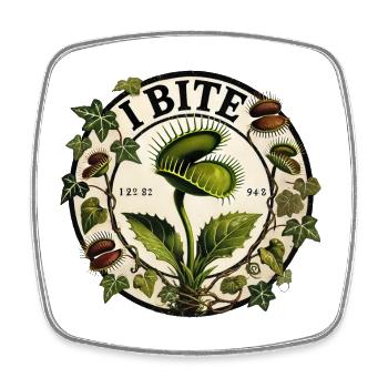 Vegan Plant Growth Illustration - Square fridge magnet - white - Front