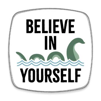 Believe in Yourself - Square fridge magnet - white - Front