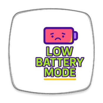 Low Battery Mode - Square fridge magnet - white - Front