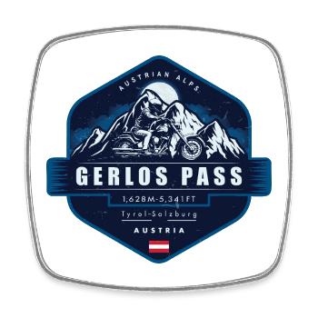Gerlos Pass , Austrian Alps, Austria - Square fridge magnet - white - Front