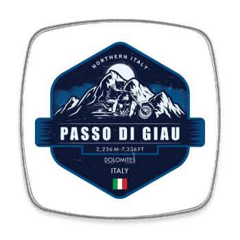 Passo di Giau , Scenic Dolomites Mountain Pass,  - Square fridge magnet - white - Front