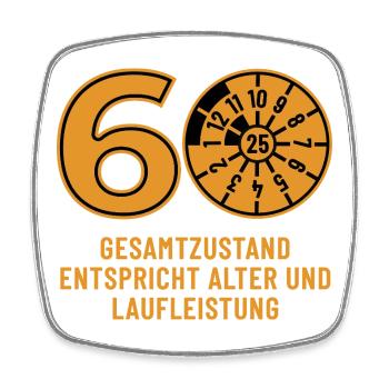 HU Oktober 2025 - 60 Jahre - Geburtstag Geschenk - Viereckiger Kühlschrankmagnet - Weiß - Vorne