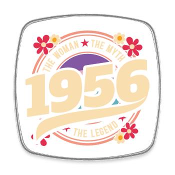 1956 Legend 70 Years Birthday Woman - Square fridge magnet - white - Front