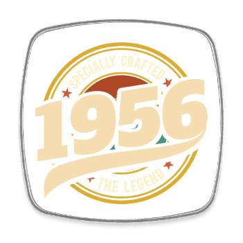 1956 Legend 70 Years Anniversary Men's - Square fridge magnet - white - Front