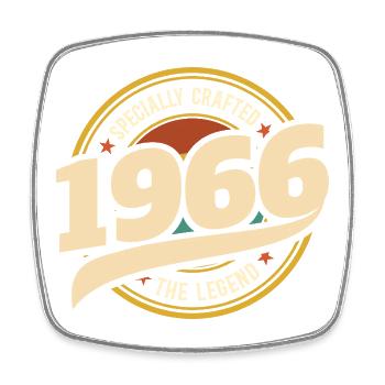 1966 Légende 60 Ans Anniversaire Homme - Magnet carré - blanc - Devant