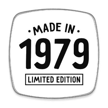 Fabriqué en 1979 - Edition limitée - Année de naissance - Magnet carré - blanc - Devant