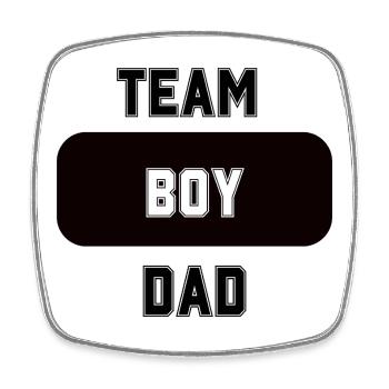 TEAM BOY DAD - Square fridge magnet - white - Front
