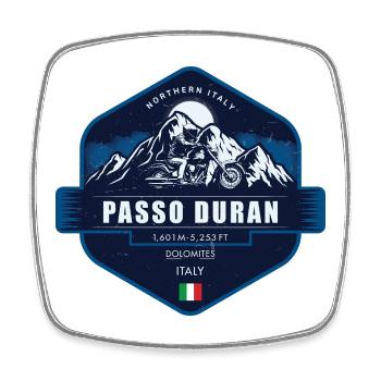 Passo Duran – Dolomites , Italie - Magnet carré - blanc - Devant