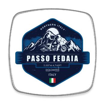 Passo Fedaia – Dolomiten, Italien - Viereckiger Kühlschrankmagnet - Weiß - Vorne