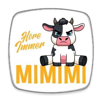 Ich Höre Immer Nur Mimimi Kuh - Viereckiger Kühlschrankmagnet - Weiß - Vorne