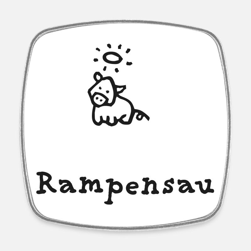 Rampe porc - Magnet carré - blanc