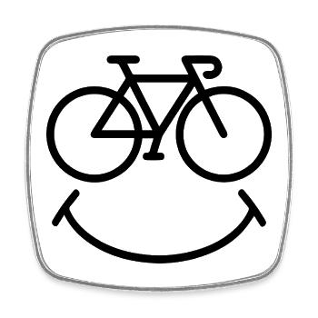 Fahrrad Radfahren MTB BMX Sport - Viereckiger Kühlschrankmagnet - Weiß - Vorne
