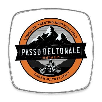 Passo del Tonale , Italian Alps, Italy  - Magnet carré - blanc - Devant