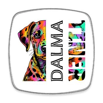 Dalmatien coloré - Magnet carré - blanc - Devant