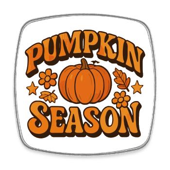 Pumpkin Season Autumn Illustration - Square fridge magnet - white - Front