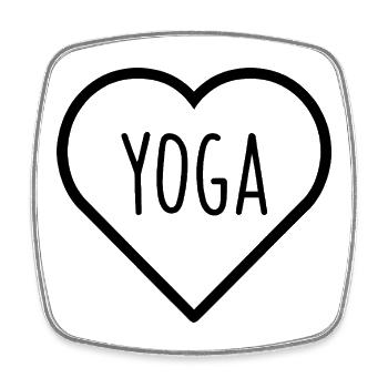 Amateur de yoga - Magnet carré - blanc - Devant