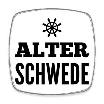 Alter Schwede Fun Design - Viereckiger Kühlschrankmagnet - Weiß - Vorne