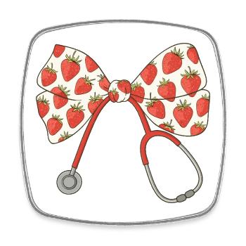 Nurse, Stethoscope, Loop - Square fridge magnet - white - Front
