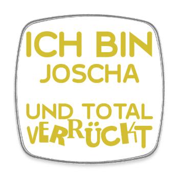 Joscha - Square fridge magnet - white - Front